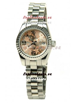 Rolex Floral Motif Datejust Ladies Replica Watch