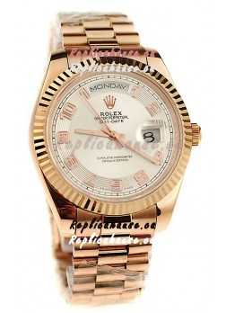 Rolex Day Date Pink Gold Japanese Replica Watch