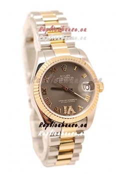 Rolex Oyster Perpetual Datejust Diamonds VI Japanese Replica Watch -36MM