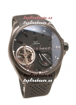 Tag Heuer Grand Carrera Pendulum Swiss Automatic Watch in Black