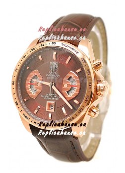Tag Heuer Grand Carrera Japanese Replica Gold Watch