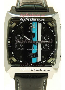 Tag Heuer Monaco Swiss Structure Japanese Replica Watch in Black Dial