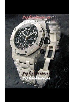 Audemars Piguet Royal Oak Watch in Black Safari Dial - Secs hand 9 O Clock