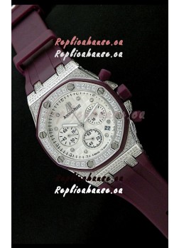Audemars Piguet Royal Oak Ladies Alinghi Limited Edition Japanese Watch in Diamond Bezel