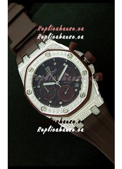 Audemars Piguet Royal Oak Ladies Alinghi Limited Edition Japanese Watch in Maroon