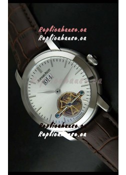 Audemars Piguet Jules Tourbillon Japanese Replica Watch in Silver Dial