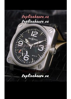 Bell and Ross BR013 97 Power Reserve Swiss Replica Watch in Black Dial