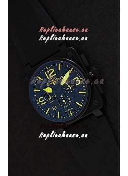 Bell and Ross BR01-94 7750 Swiss Watch in Yellow Markings