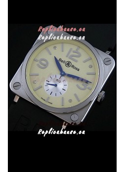 Bell & Ross Japanese Watch in Gold Ivory Dial