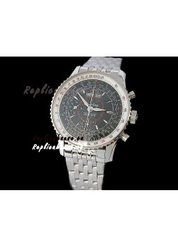 Breitling Navitimer World Swiss Replica Watch in Black Dial
