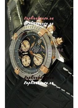 Breitling Windrider Swiss Replica Watch in Black Dial Steel Case