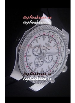Breitling Bentley Chronograph Japanese Replica Watch in White Dial