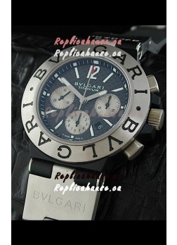 Bvlgari Fabrique en Suisse  Swiss Replica Titanium Watch in Black Dial