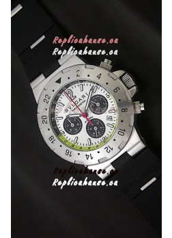 Bvlgari Diagono Chrono Swiss Replica Watch in White Dial