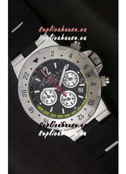 Bvlgari Diagono Chrono Swiss Replica Watch in Black Dial