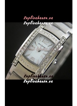 Bvlgari Assioma Japanese Replica Quartz Watch in White Dial