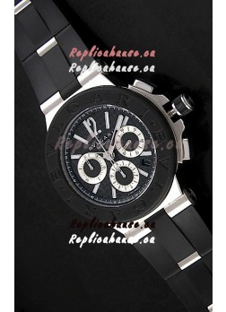Bvlgari Diagono Swiss Replica Watch in Black Dial