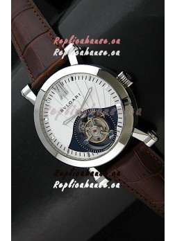 Bvlgari Sotirio Swiss Replica Tourbillon Watch in White Dial
