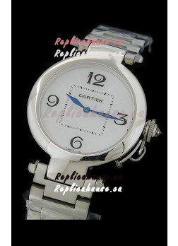 Cartier Pasha de Swiss Replica Automatic Watch in White Dial