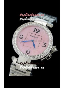 Cartier Pasha de Swiss Replica Automatic Watch in Pink Dial