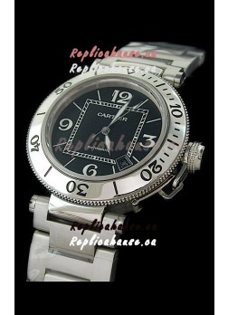 Cartier Pasha de Swiss Replica Watch in Black Dial