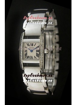 Cartier Tankissime Ladies Replica Watch in White Dial