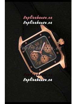 Cartier santos Swiss Replica Watch in Black Dial