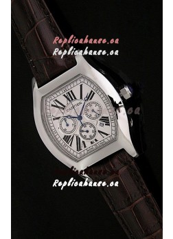 Cartier Tortue Japanese Replica Watch in Brown Strap