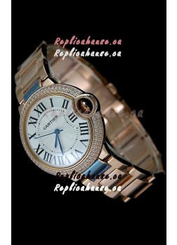 Cartier Balon de Swiss Replica Watch in White Dial