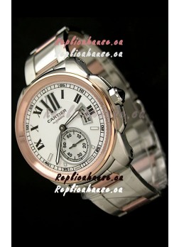 Calibre De Cartier Japanese Automatic Replica Watch in Two Tone