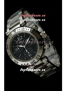 Cartier Pasha De Seatimer Japanese Quartz Watch in Black Dial