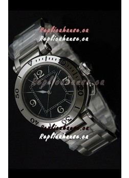 Cartier Pasha De Seatimer Japanese Quartz Watch in Black Dial