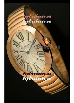 Cartier Baignoire Japanese Replica Watch in Yellow Gold