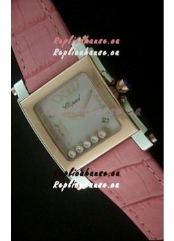 Chopard Happy Sport Swiss Replica Watch in Pink Strap