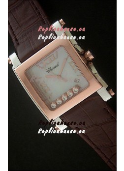 Chopard Happy Sport Swiss Replica Watch in Brown Strap