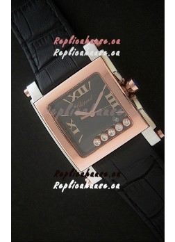Chopard Happy Sport Swiss Replica Watch in Rose Gold Case