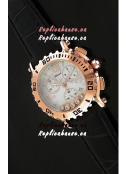 Chopard Happy Sport Swiss Replica Watch in Black Strap