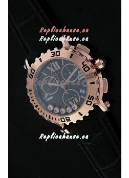 Chopard Happy Sport Swiss Replica Watch in Black Strap
