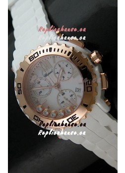 Chopard Happy Sport Swiss Replica Watch in White Strap