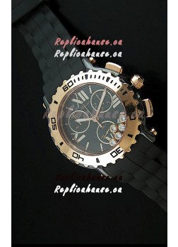 ChopardHappy Sport Swiss Replica Watch in Black Strap