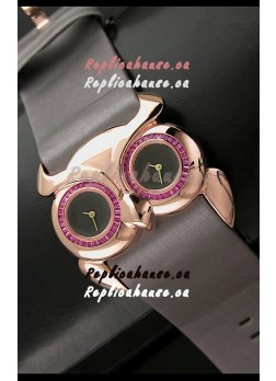 Chopard Animal World Ladies Owl Watch in Double Black Dial