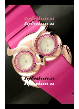 Chopard Animal World Ladies Owl Watch in Pink Strap