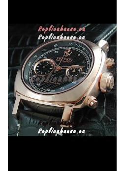 Ferrari Granturismo Swiss Replica Watch in Pink Gold Case