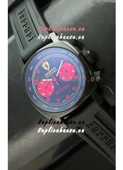 Ferrari Chronograph Swiss Replica Watch in Black Dial