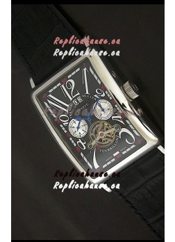 Franck Muller Tourbillon Japanese Replica Watch in Black Dial