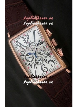 Franck Muller Long Island Japanese Replica Watch in White Dial