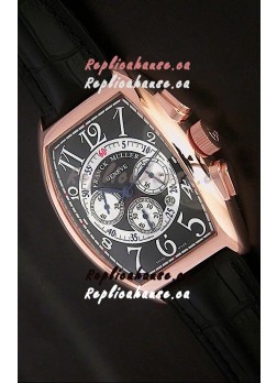 Franck Muller Tourbillon Japanese Replica Watch in Black Dial
