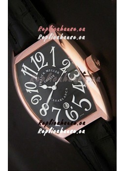 Franck Muller Crazy Hours Japanese Replica Watch in Black Dial