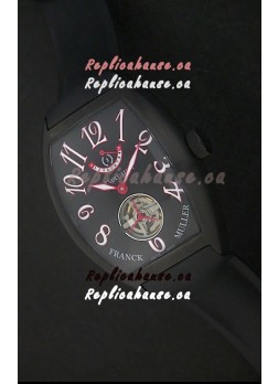 Franck Muller Tourbillon Japanese Replica Watch in Black Dial