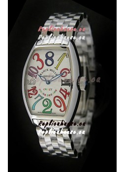 Franck Muller Crazy Color Dreams Japanese Replica Watch in White Dial